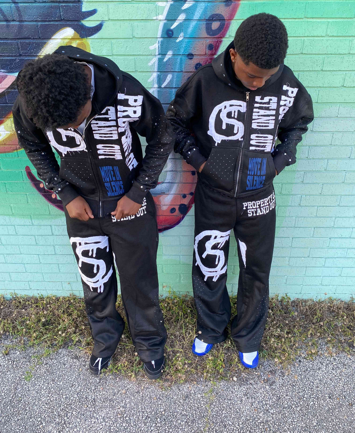 Standout rhinestones tracksuits